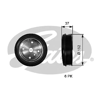 GATES TVD1137 Belt Pulley Crankshaft For VOLVO • $117.62