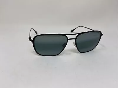 MAUI JIM BEACHES MJ541-2m 57/16/145 MATTE BLACK W/ GRAY POLARIZED GG61 • $90