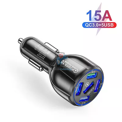 $5.47 • Buy 5 Port Multi USB Car Charger QC 3.0 Fast Adapter For Android IPad IPhone Samsung