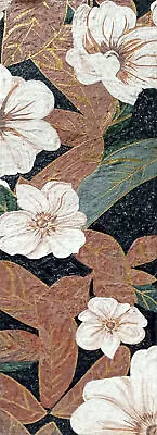 FL156 29.53 ×78.74  Flowers Design Handmade Marble Mosaic Art • $2089