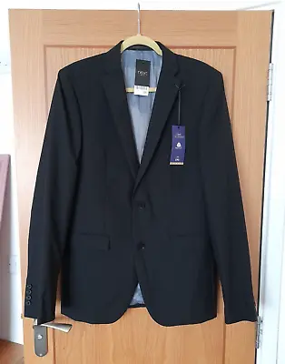 NEXT Smart Black Long Length Jacket BNWT Woolmark 42 L • £15