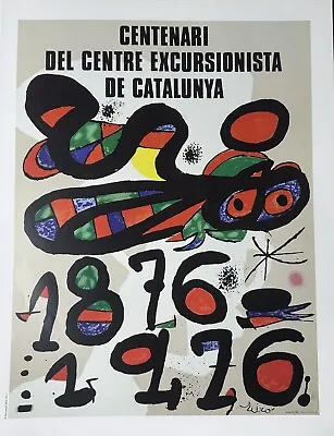 Joan Miro Poster Vintage- Centenari Del Centre Excursionista Art  • $34