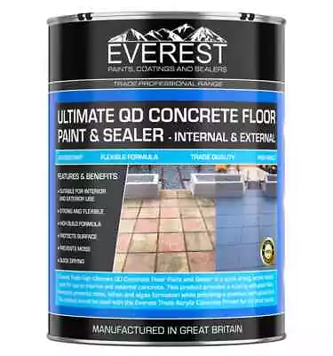 Everest-ultimate Qd Concrete Floor/patio Paint & Sealer-internal & External • £49.95