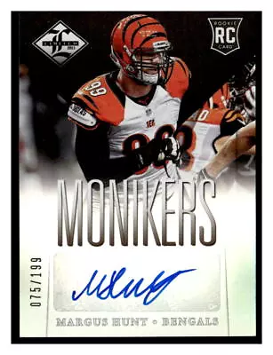 MARGUS HUNT 2013  Panini Limited AUTOGRAPH /199 AUTO • $3.49