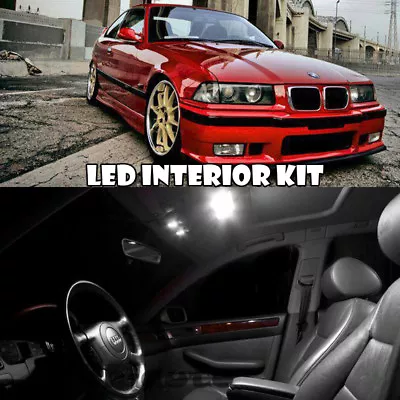 For 92-98 BMW E36 3-Series Interior LED Xenon Light Canbus 5050 Bulb Kit QTY 17 • $22.93