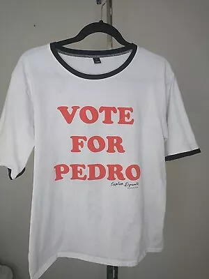 Vote For Pedro Napoleon Dynamite Mens T-shirt Size Large Movie Tee Spellout Logo • $14