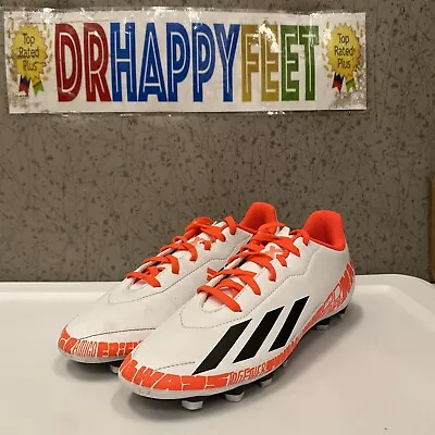 Adidas Youth Speedportal Messi Kids Soccer Shoes Size 6Y White/Orange GW8398 • $31.97