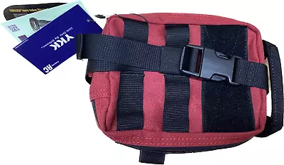 YKK Cordura MOLLE Gadget Pouch - Brand New With Tags - Black/Red • $14.95