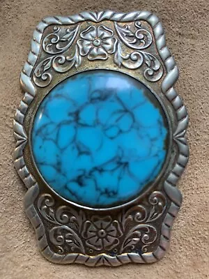 Vintage Navajo Turquoise Belt Buckle. • $20