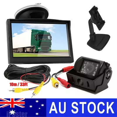 Wired 5  Car Monitor Reversing Camera Rear View Kit 12-24V For Van Truck Caravan • $54.88