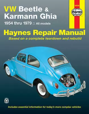 Vw Beetle 1200 Karmann Ghia 1954-1979 Service Repair Manual Haynes Book • $32.50