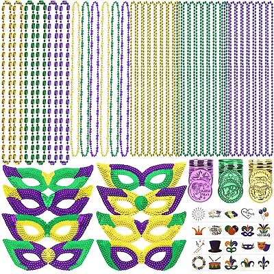 212pcs Mardi Gras Party Favors Set Mardi Gras Accessories Bulk Mardi Gras Bea... • $19.08