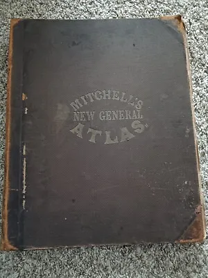 Mitchell's 1863 NEW GENERAL ATLAS 53 Quarto Maps Plans For BOSTON & PHADELPHIA • $1500