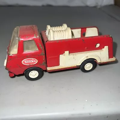 Vintage Tonka 5  Mini Pumper Fire Truck Pressed Steel Small Red Fire Engine • $3.59