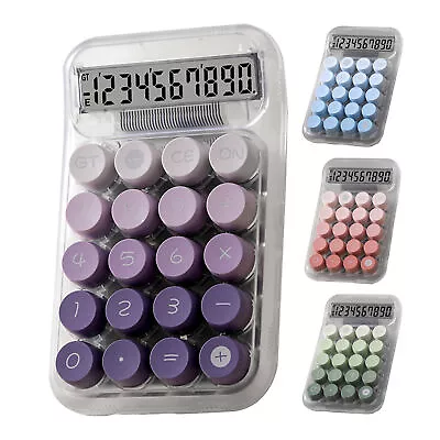 Transparent Mechanical Calculator Anti-Slip Desk Keyboard Handheld Calculator • $15.09