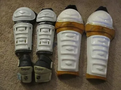 Vintage Hockey Shin Pads Pants Elbow Equipment Lot • $24.99