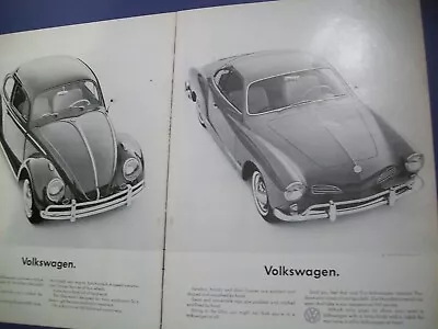 1964 VW Volkswagen KARMANN GHIA Mid-size Mag 2-page Car Ad W/ Bug • $6.95