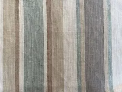12x16” Cushion Cover In Laura Ashley Awning Stripe Eau De Nil And Austen Fabric • £7.99