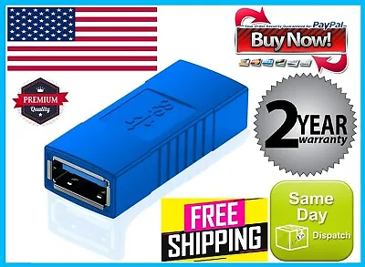 $1.98 • Buy USB 3.0 Type A Female To Female Adapter Coupler Gender Changer Connector