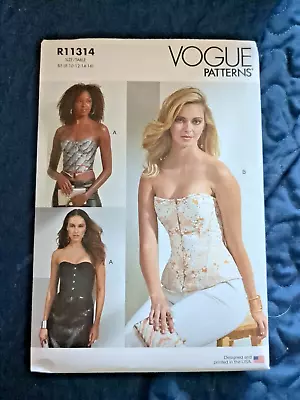 Vogue Pattern R11314 Corset Top Uncut Size )8-10-12-14-16) Or ( 16 18 20 22 24) • $12