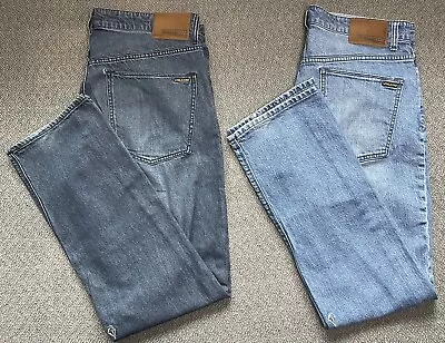 Volcom Men's 34x30 Jeans Lot Of 2 Light Blue KINKADE + Dark Blue SOLVER • $42.97