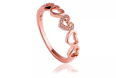 £90 • Buy NEW Welsh Clogau 9ct Rose Gold Affinity Heart Ring £150 Off! SIZE J