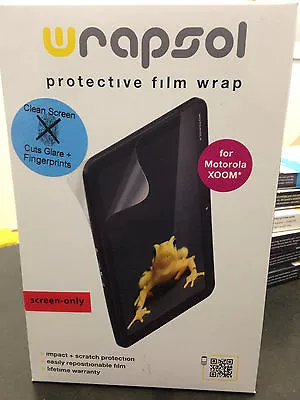 WRAPSOL CMPMO001-SO Clean Screen Protective Film For Motorola Xoom NEW In Box • $9.99