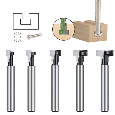 £8.91 • Buy 5X Keyhole 1/4 Shank TCT Carbide T-Slot Router Cutter Bits T-Groove Wood Plastic
