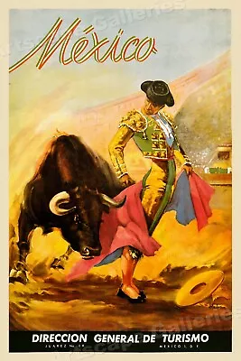 1930's Mexican Bullfighting Matador Vintage Style Travel Poster - 20x30 • $18.95