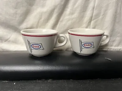 Vintage Esso Gas & Oil Cup Mugs Walker China Tea Coffee  10-34 Vitrified (2) • $99.99