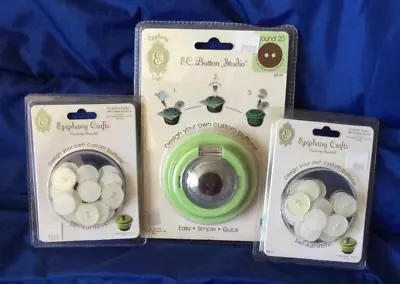 Epiphany Crafts EC Button Studio With 40 Self Adhesive Buttons - New • $15