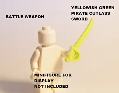 LEGO Yellish Green Weapon Minifigure Cutlass Sword PIRATE Gear Castle Musketeers • $9.07