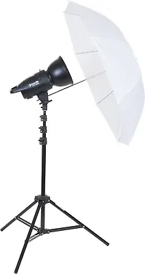 Interfit F121 100W Head Reflector & Umbrella Studio Flash Photography Kit • £44.99
