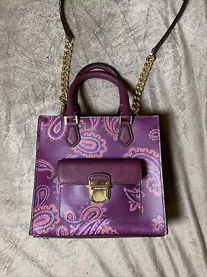 “NEW” Michael Kors Bridgette Small North South Messenger Bag In Plum • £75