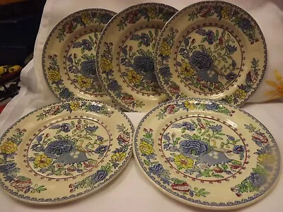 5x Vintage Mason's Regency 17 Cm Side Plates All Same Stamp On Base • £15