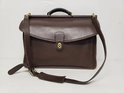 Vintage Coach Beekman 5266 Brown Leather Briefcase Bag With Detachable Strap  • $139