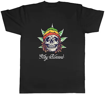 Stay Blessed Jamaican Reggae Mens Unisex T-Shirt Tee Gift • £8.99