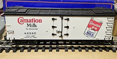 Delton Locomotives Works G Scale Carnation Milk Refrigerator Box Car  • $65