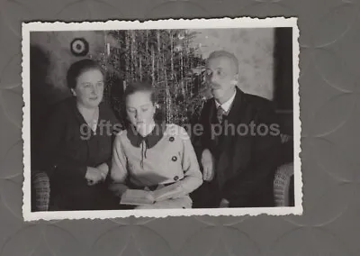 Vintage Found Photograph Black+white 1935 Family Christmas Time A123 • $5.57