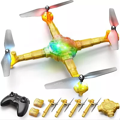 🚀 QUAD MINI DRONE! 7 Lights/Foldable! WiFi & ALTITUDE HOLD! GREAT FOR KIDS! 🚀 • $38.99