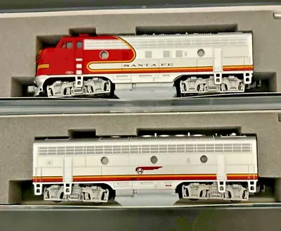 SANTA FE   SUPER CHIEF  - F7A & F7B LOCO Set -N Scale - KATO  NEW RTR OOP RARE • $289.89