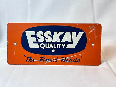 Esskay Quality Vtg Tin Sign  The Finest Made  Baltimore Maryland Orange Blue • $79.95