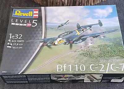 REVELL. #04961 MESSERSCHMITT BF110 C/2/C-7. 1/32 SCALE 423 Pieces  • $75.75