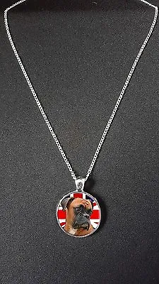 £7.99 • Buy Boxer Dog Union Jack Pendant On 18  Silver Plated Fine Metal Chain Necklace N457
