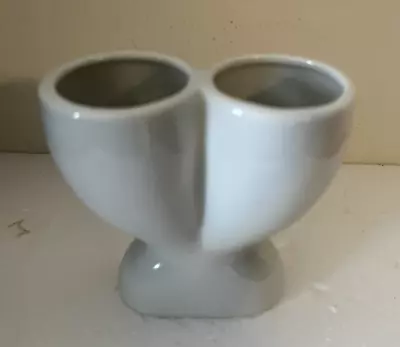 Vintage Double Nosegay Vase White Porcelain Japan • $2