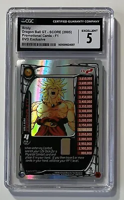 Dragon Ball GT 2005 Broly F1 Promotional Card CGC 5.0 • $150