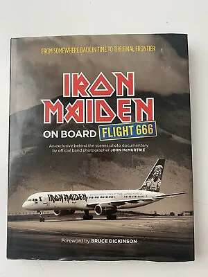 Iron Maiden “On Board Flight 666” Hardcover Book With Dust Jacket • $58