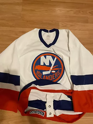 80’s CCM New York Islanders Authentic NHL Hockey Jersey White Home Small Block • $325