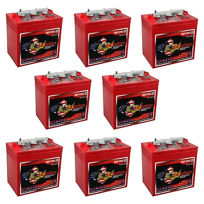 US Battery Deep Cycle Golf Cart 6V 232 Amp Hour Battery: GC2 Group Size - 8 Pack • $1899.88