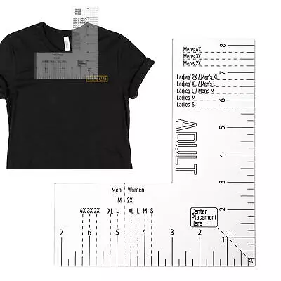 T-Shirt Ruler Guide Alignment Tool Acrylic T Shirt Ruler Measuring For Heat Pres • $15.46